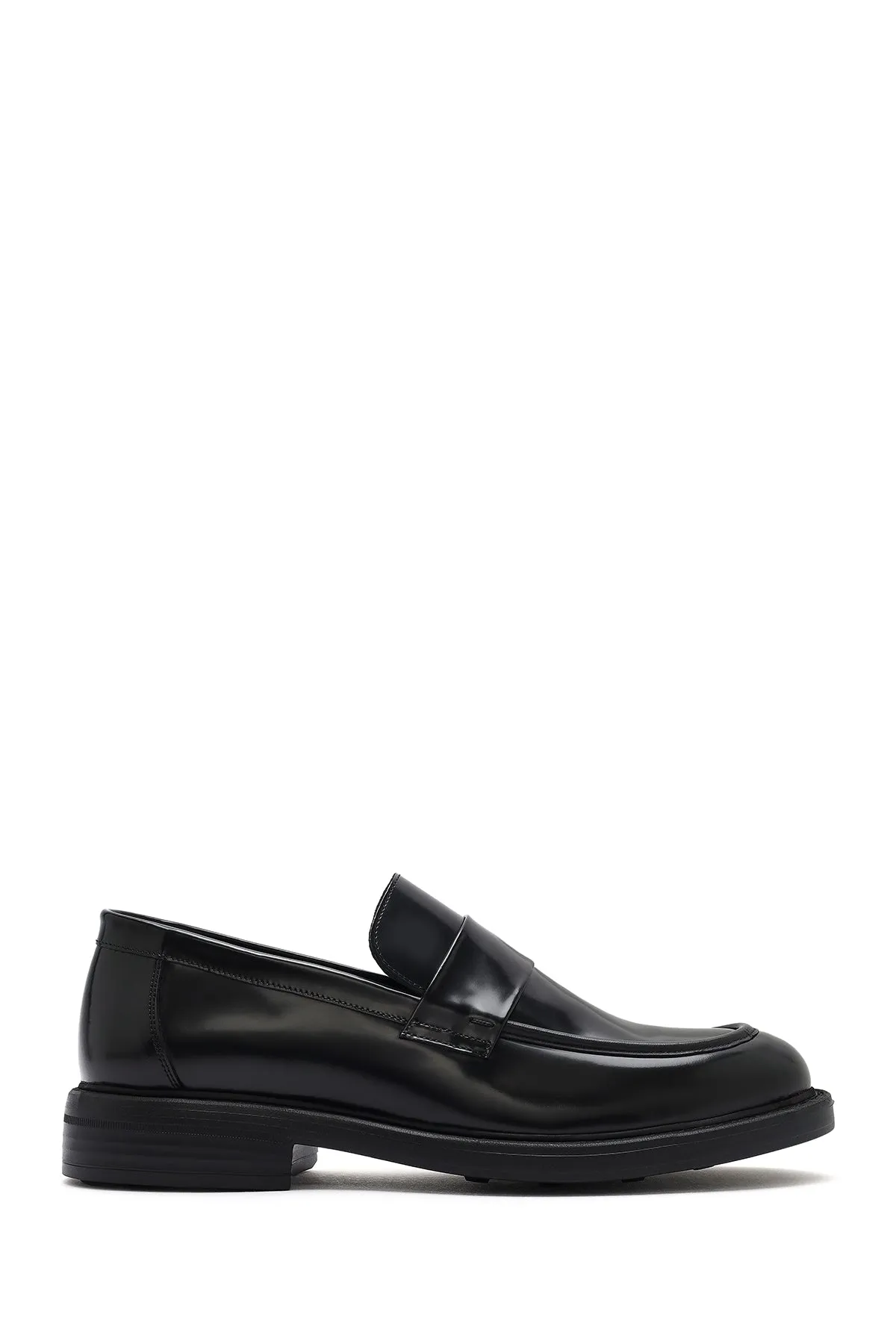 Erkek Siyah Deri Casual Loafer