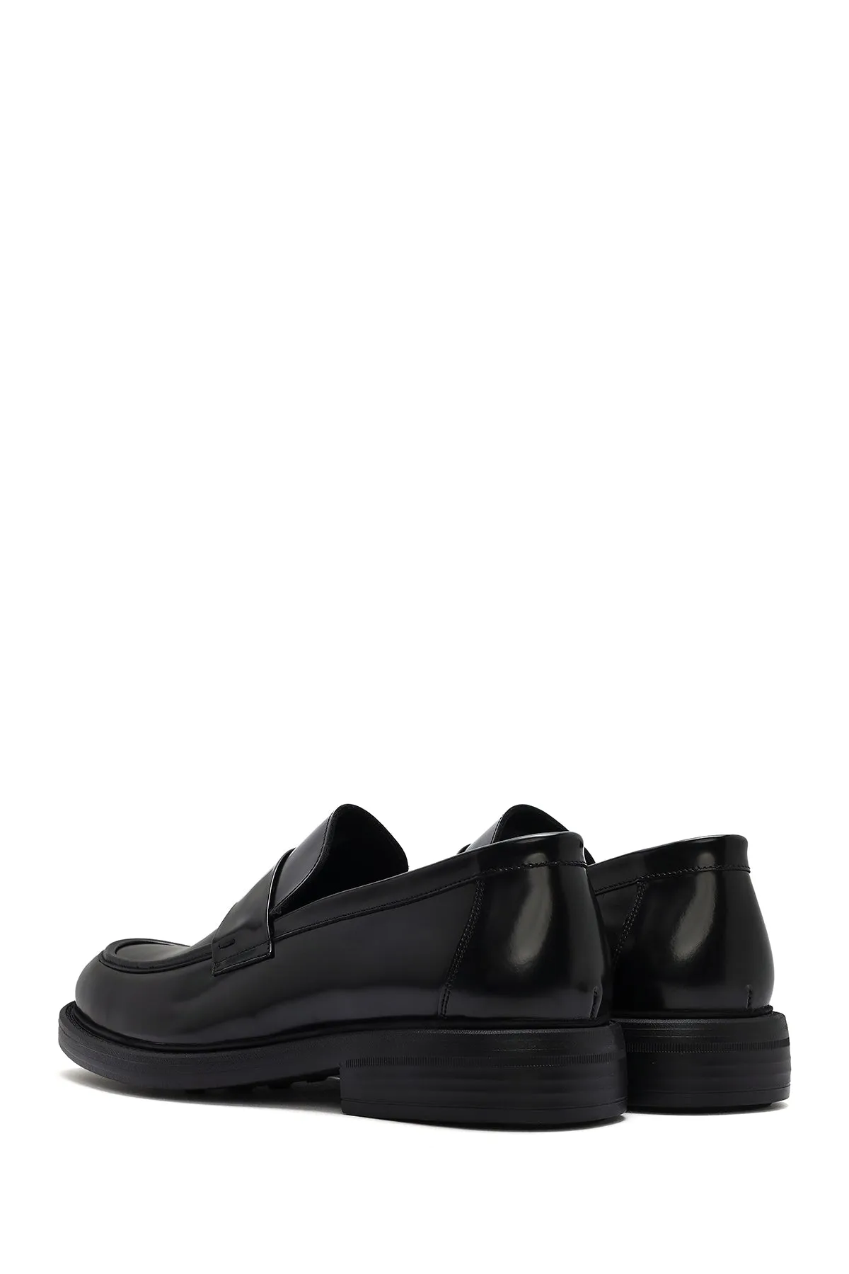 Erkek Siyah Deri Casual Loafer