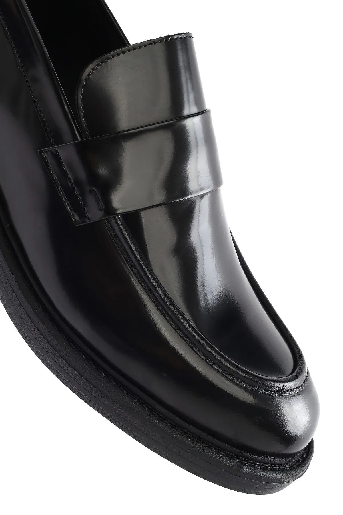 Erkek Siyah Deri Casual Loafer