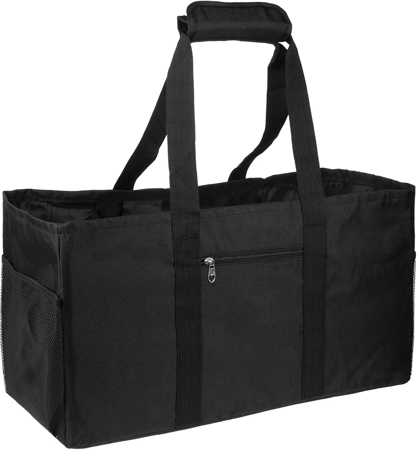 Extra Large Utility Tote Bag Foldable Reusable Shopping Bags Stand Up Grocery Bags with Carrying Handles Waterproof Beach BagDurable Oxford Collapsible Tote for Storage Space Saving