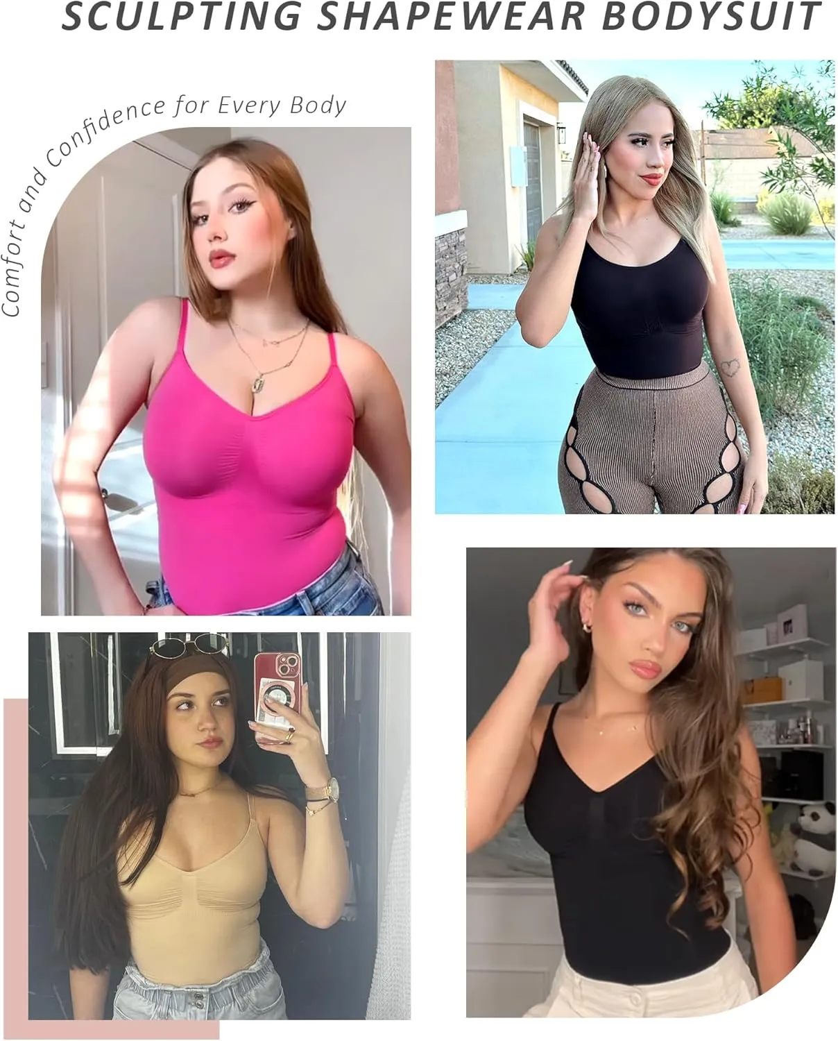 FeelinGirl Seamless Shapewear Tummy Control Body Shaper Waist Trainer