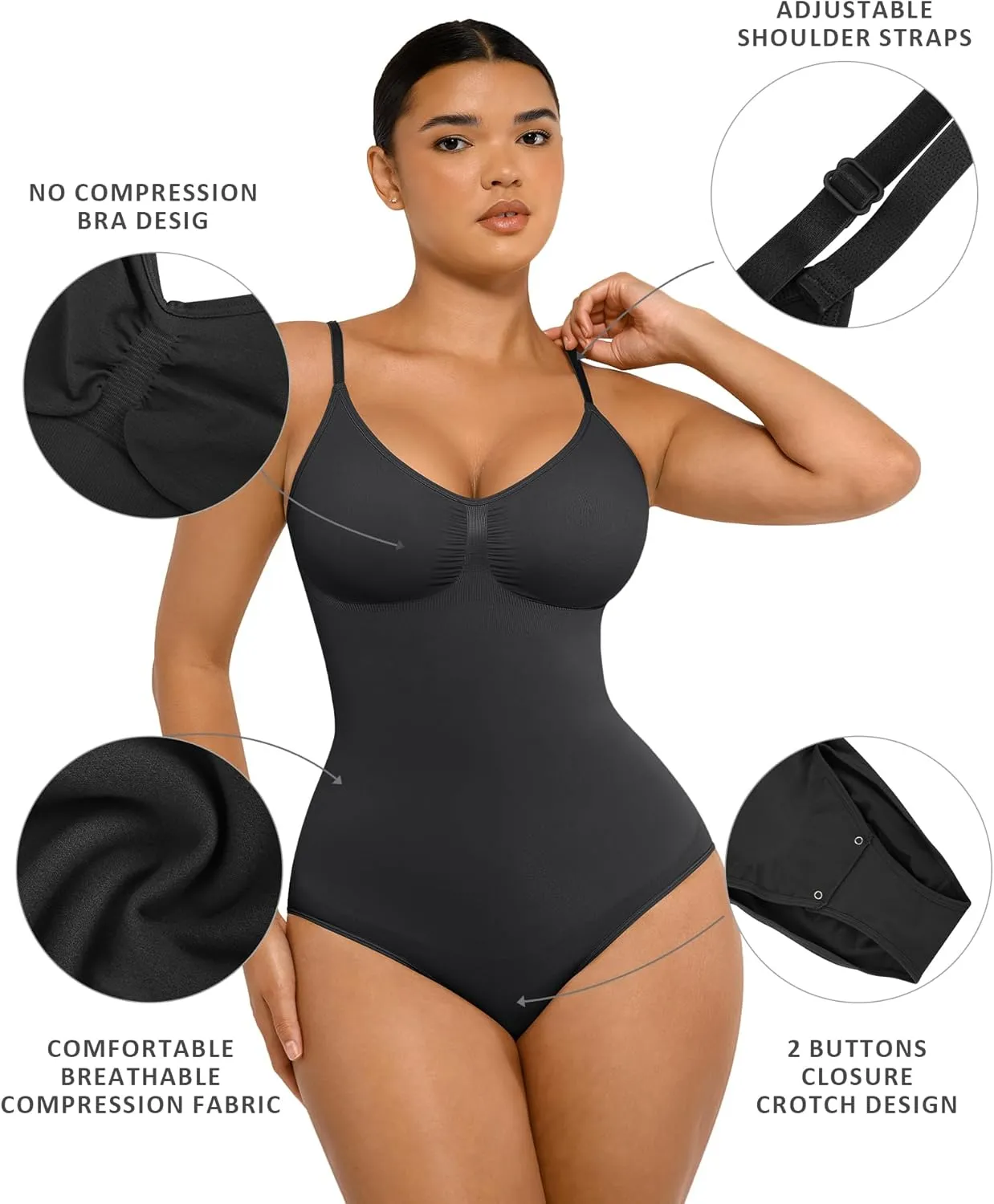 FeelinGirl Seamless Shapewear Tummy Control Body Shaper Waist Trainer