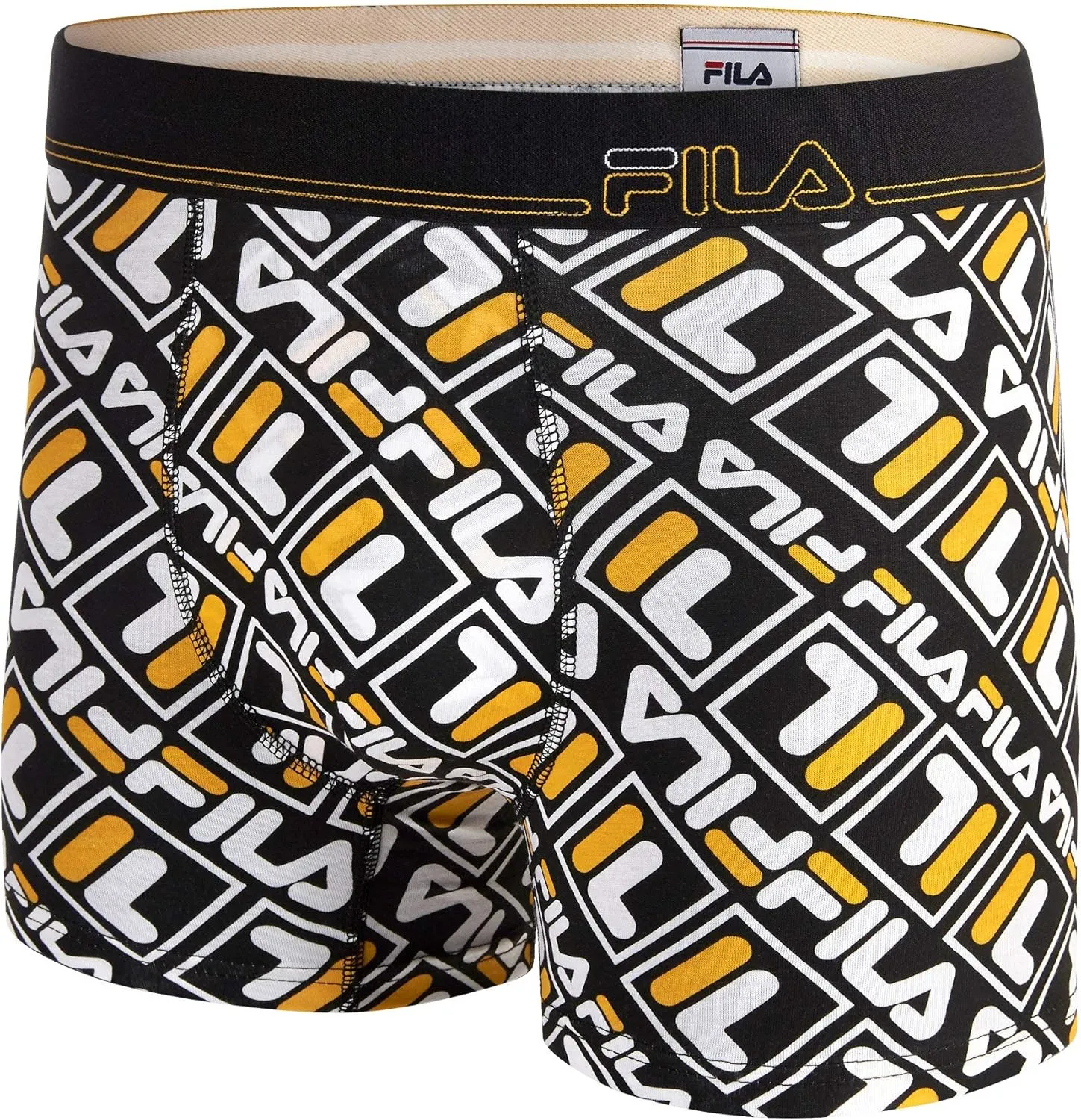 Fila Men's 3" No Fly Boxer Brief with Built in Pouch Support (2-Pack of Trunk Briefs)