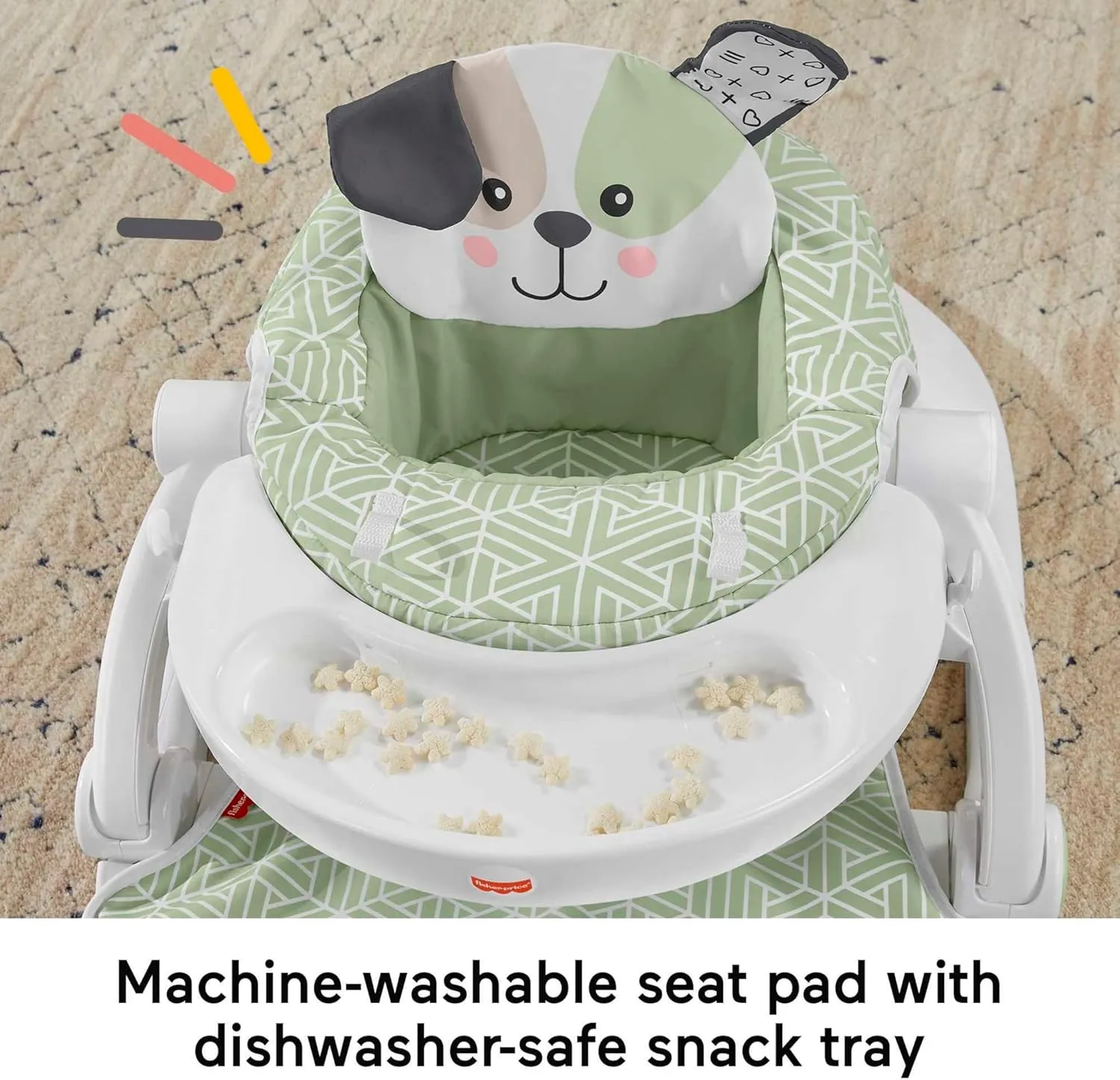 Fisher-Price Baby Portable Baby Chair Sit-Me-Up Floor Seat with Snack Tray and Developmental Toys, Puppy Perfection [Amazon Exclusive]