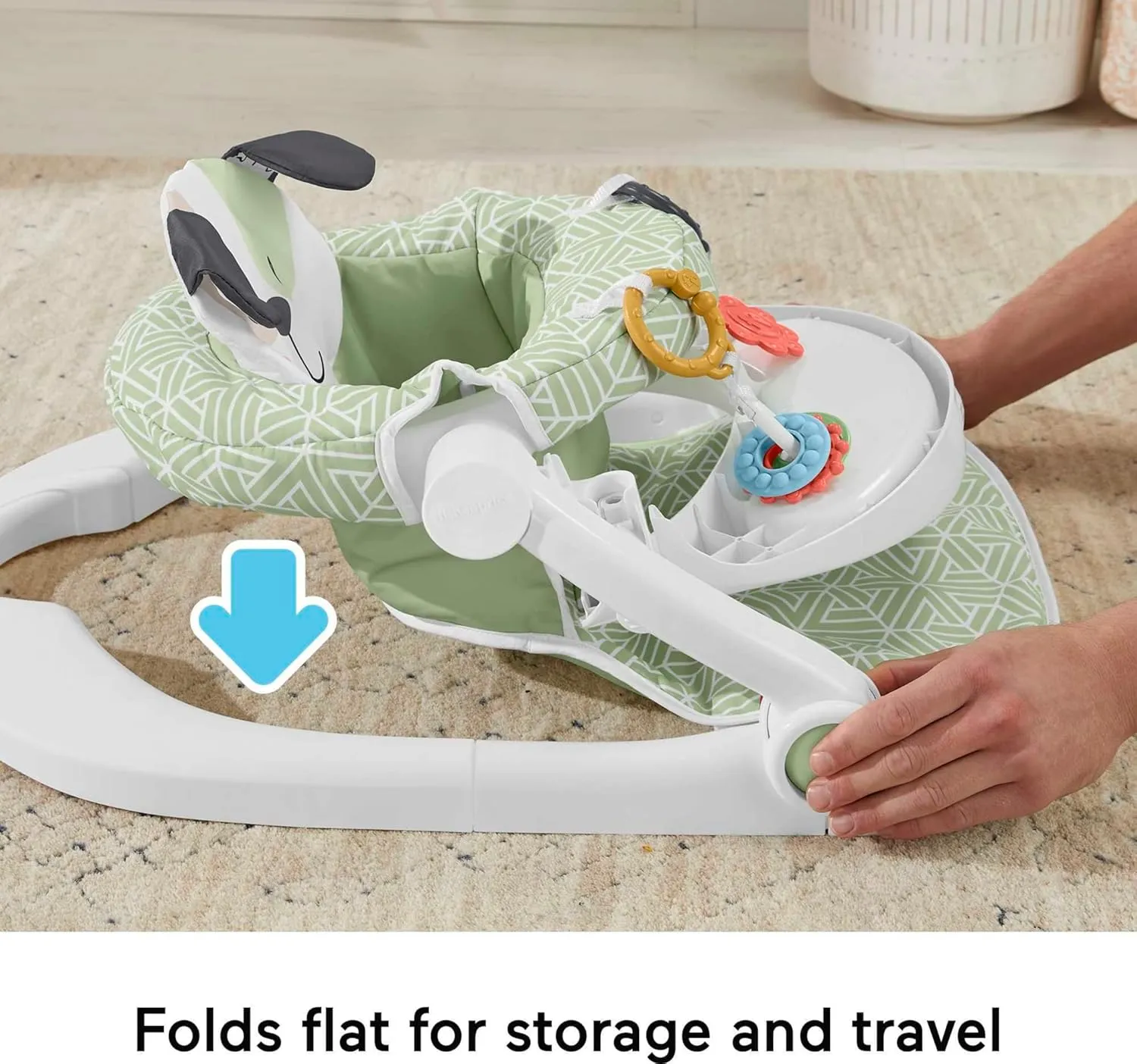 Fisher-Price Baby Portable Baby Chair Sit-Me-Up Floor Seat with Snack Tray and Developmental Toys, Puppy Perfection [Amazon Exclusive]