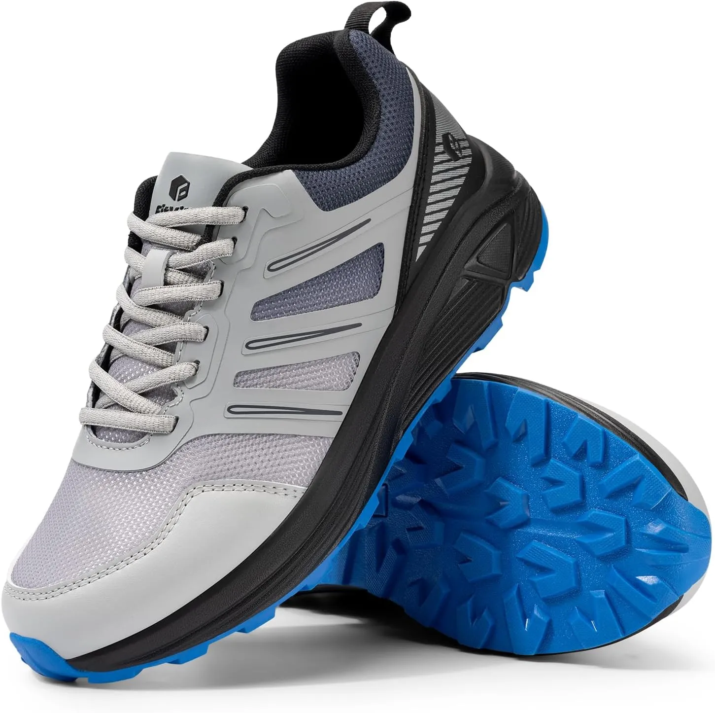 FitVille Extra Wide Mens Running Shoes Orthopedic Sneakers for Plantar Fasciitis Lightweight Men's Trail Running Shoes for Diabetic Men Wide Toe Box Shoes for Flat Feet Heel Pain Relief