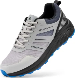 FitVille Extra Wide Mens Running Shoes Orthopedic Sneakers for Plantar Fasciitis Lightweight Men's Trail Running Shoes for Diabetic Men Wide Toe Box Shoes for Flat Feet Heel Pain Relief