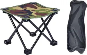 Folding Camping Stool Ottoman Fishing Chair Seat for Travel Fishing Patio