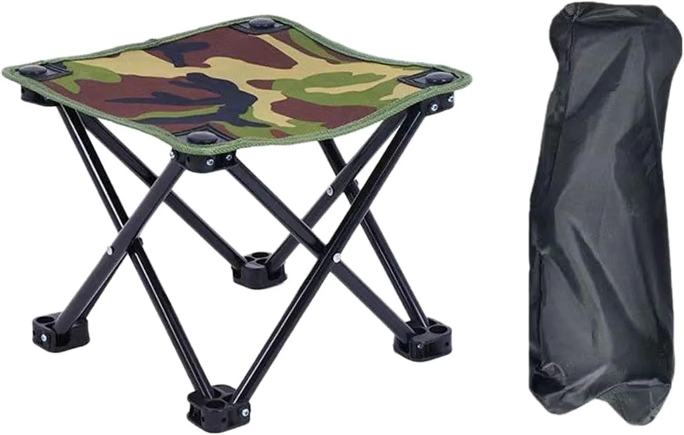 Folding Camping Stool Ottoman Fishing Chair Seat for Travel Fishing Patio
