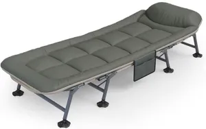 Folding Cot, Camping Cot, Portable Bed for Adults, 6-Position Adjustable Folding Bed, Outdoor and Indoor 200kg/440lbs Max Load Lounge Chair
