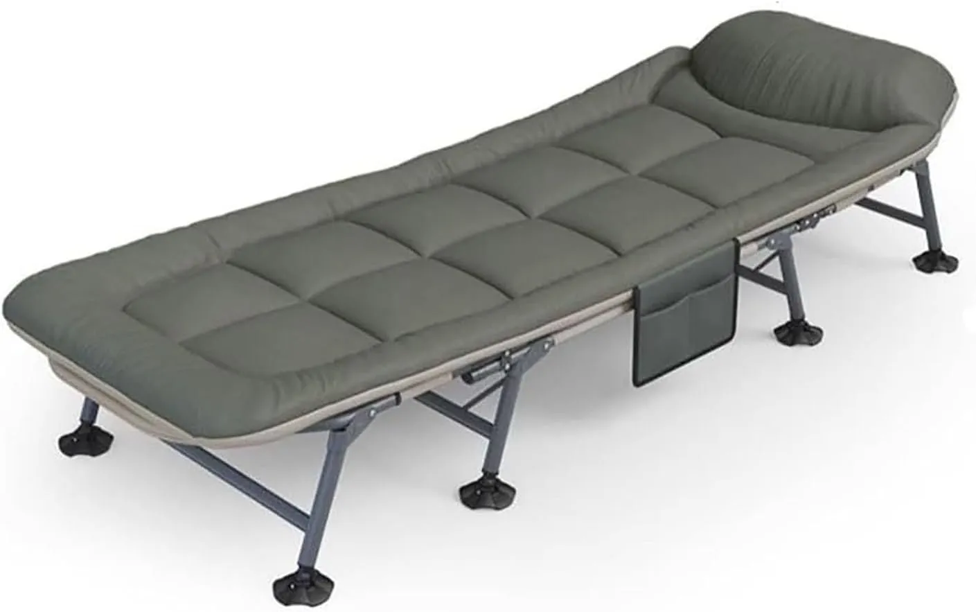 Folding Cot, Camping Cot, Portable Bed for Adults, 6-Position Adjustable Folding Bed, Outdoor and Indoor 200kg/440lbs Max Load Lounge Chair