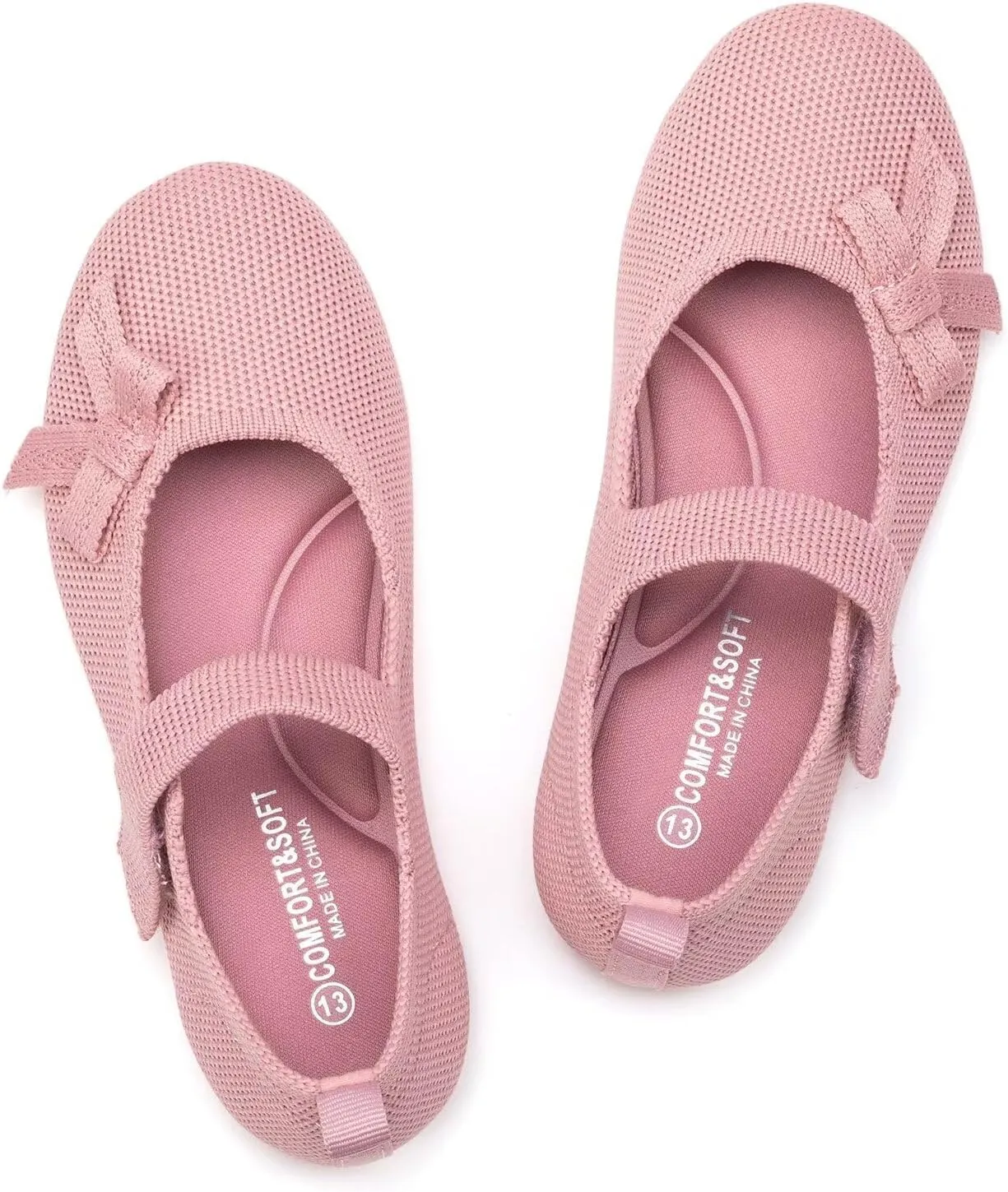 Frank Mully Girls Dress Shoes Mary Janes Girl Flats Slip on Ballet Flat Party School Shoes with Bow Toddler/Little Kid/Big Kid