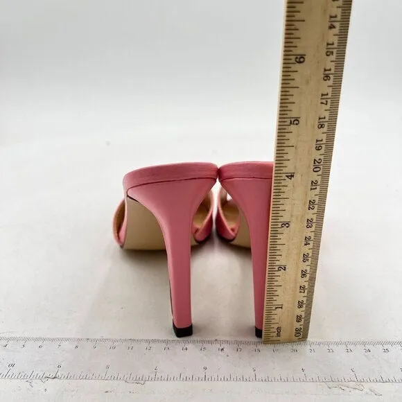 FSJ Women Casual Peep Toe Mule Sandals Stiletto High Heels Party Evening Shoe