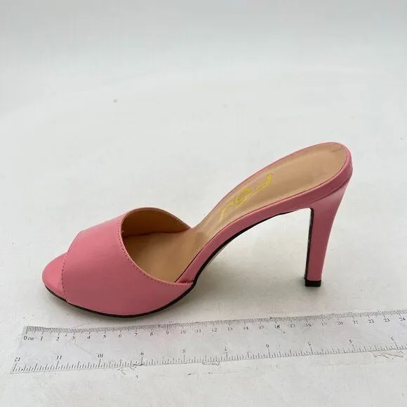 FSJ Women Casual Peep Toe Mule Sandals Stiletto High Heels Party Evening Shoe