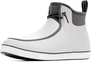 Furuian Deck Boots for Men Waterproof Rain Boots Durable Rubber Boots Comfortable Fishing Loafers Slip On Moc Toe Boots Non Slip Boat Shoes for Fishing, Gardening, Daily, Working, Sailing