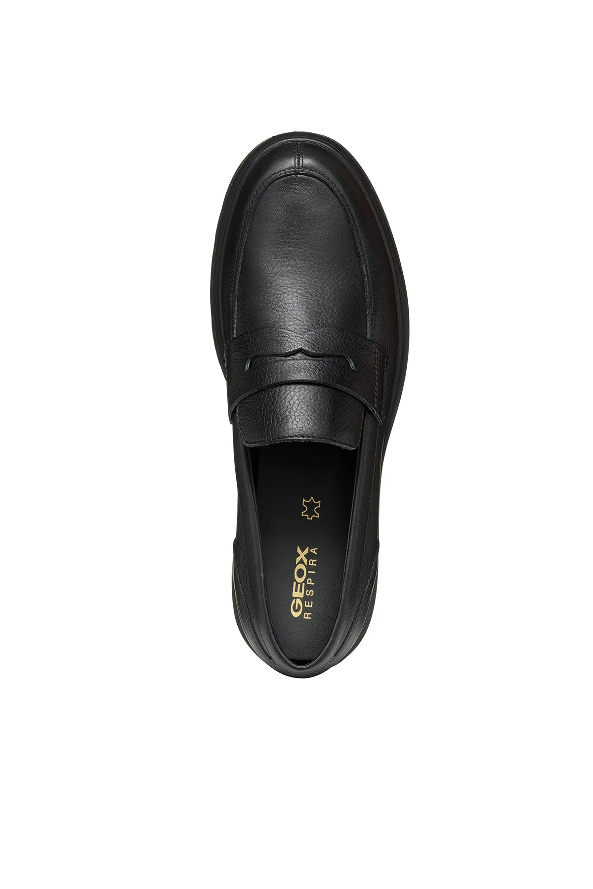 Geox Erkek Siyah Spherica Ec1 Deri Casual Loafer