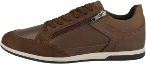 Geox Men's Suede and Waxed Leather Low Top Trainer