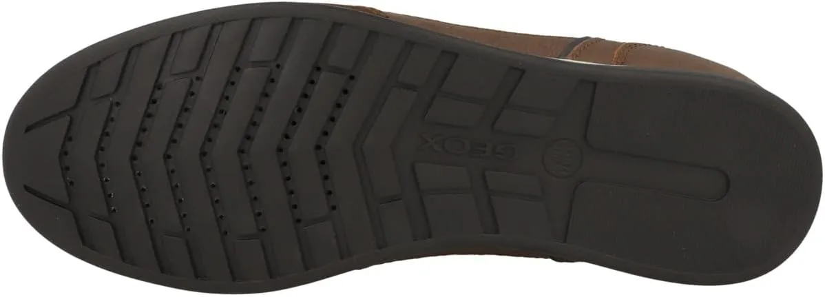Geox Men's Suede and Waxed Leather Low Top Trainer