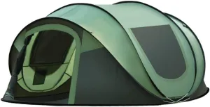 GeRRiT Tent Pop-up Tent Fully Automatic Quick Opening 3-4 Person Waterproof Family Camping Tent,Green Outdoor Camping