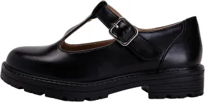 Girls Mary Jane Shoes Oxford Dress Heels Round Toe T-Strap Platform Chunky Low Heel Pumps Lily-2 ~