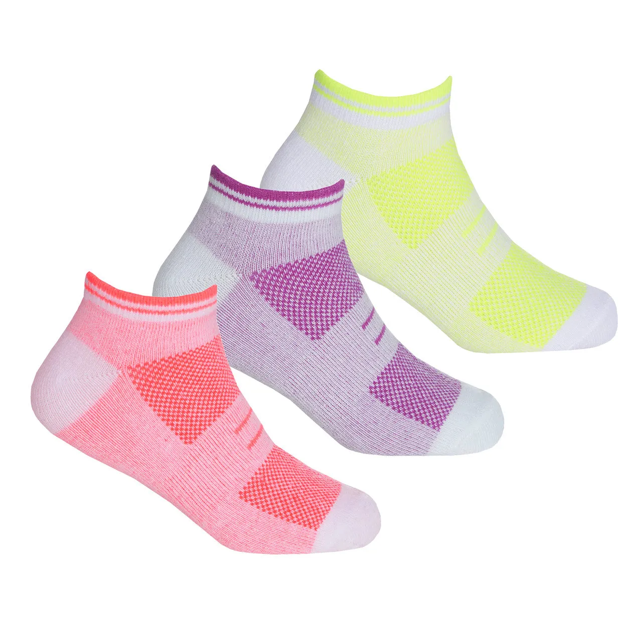 Girls Trainer Liner Socks Assorted 3 Pairs