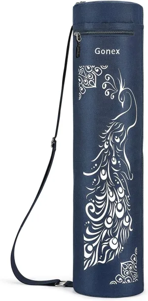 Gonex Yoga Mat Bag, Yoga Mat Carrier Full-Zip Exercise Yoga Mat Carry Bag for Women Men with 2 Multi-Functional Storage Cargo Pockets Extra Wide Adjustable Shoulder Strap