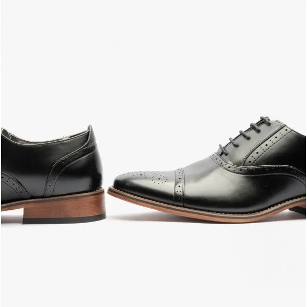 Goor FRANCIS Mens Oxford Lace Up Shoes Black
