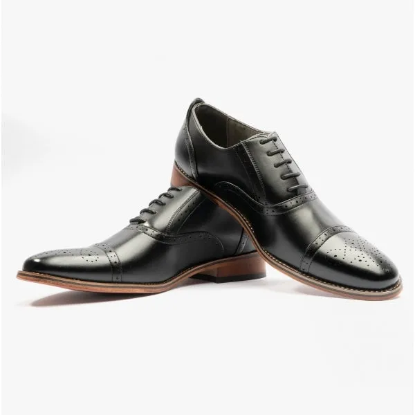 Goor FRANCIS Mens Oxford Lace Up Shoes Black