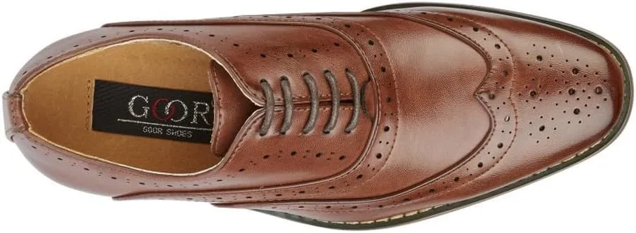 Goor Mens 5 Eye Wing Capped Oxford Brogues