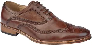 Goor Mens 5 Eye Wing Capped Oxford Brogues