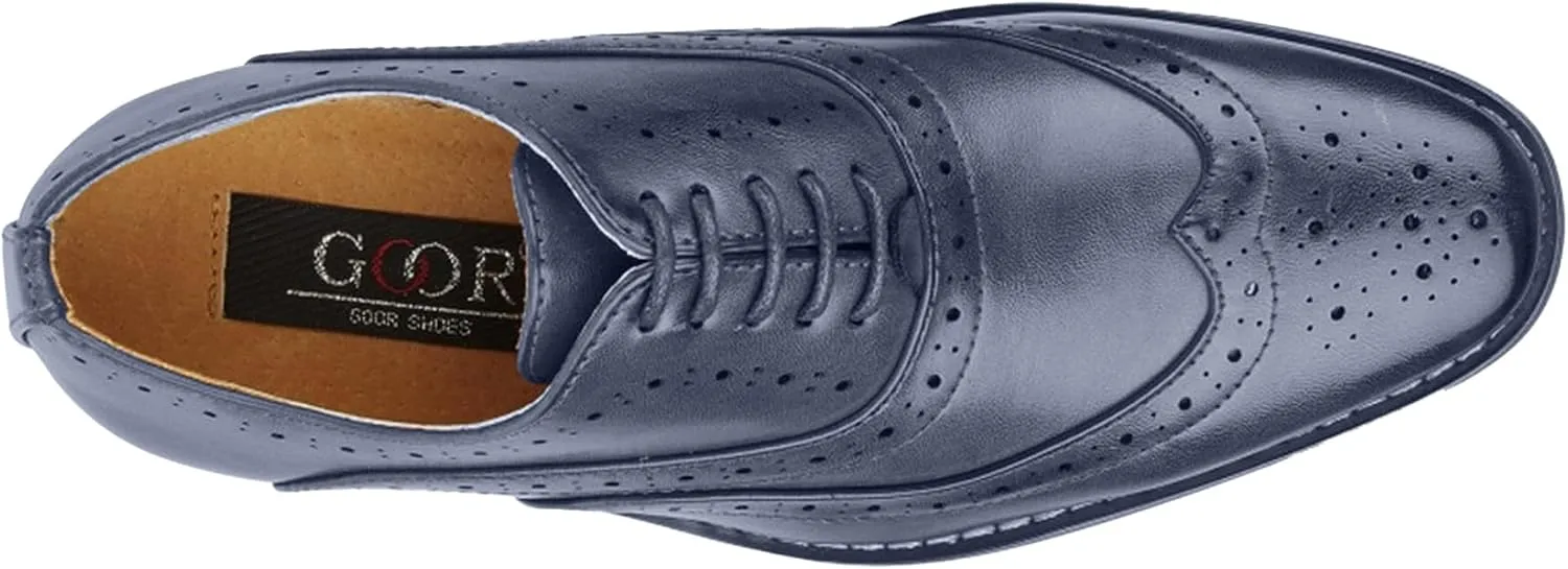 Goor Mens 5 Eye Wing Capped Oxford Brogues