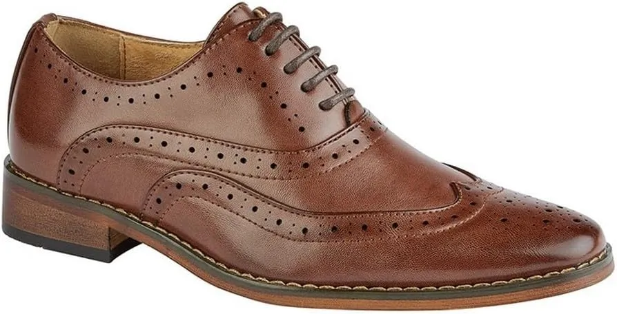 Goor Mens 5 Eye Wing Capped Oxford Brogues