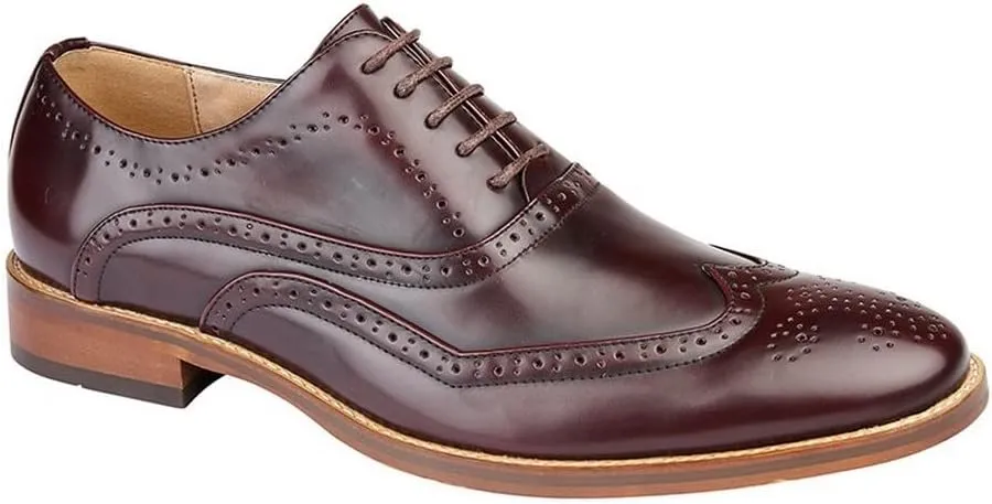 Goor Mens 5 Eye Wing Capped Oxford Brogues