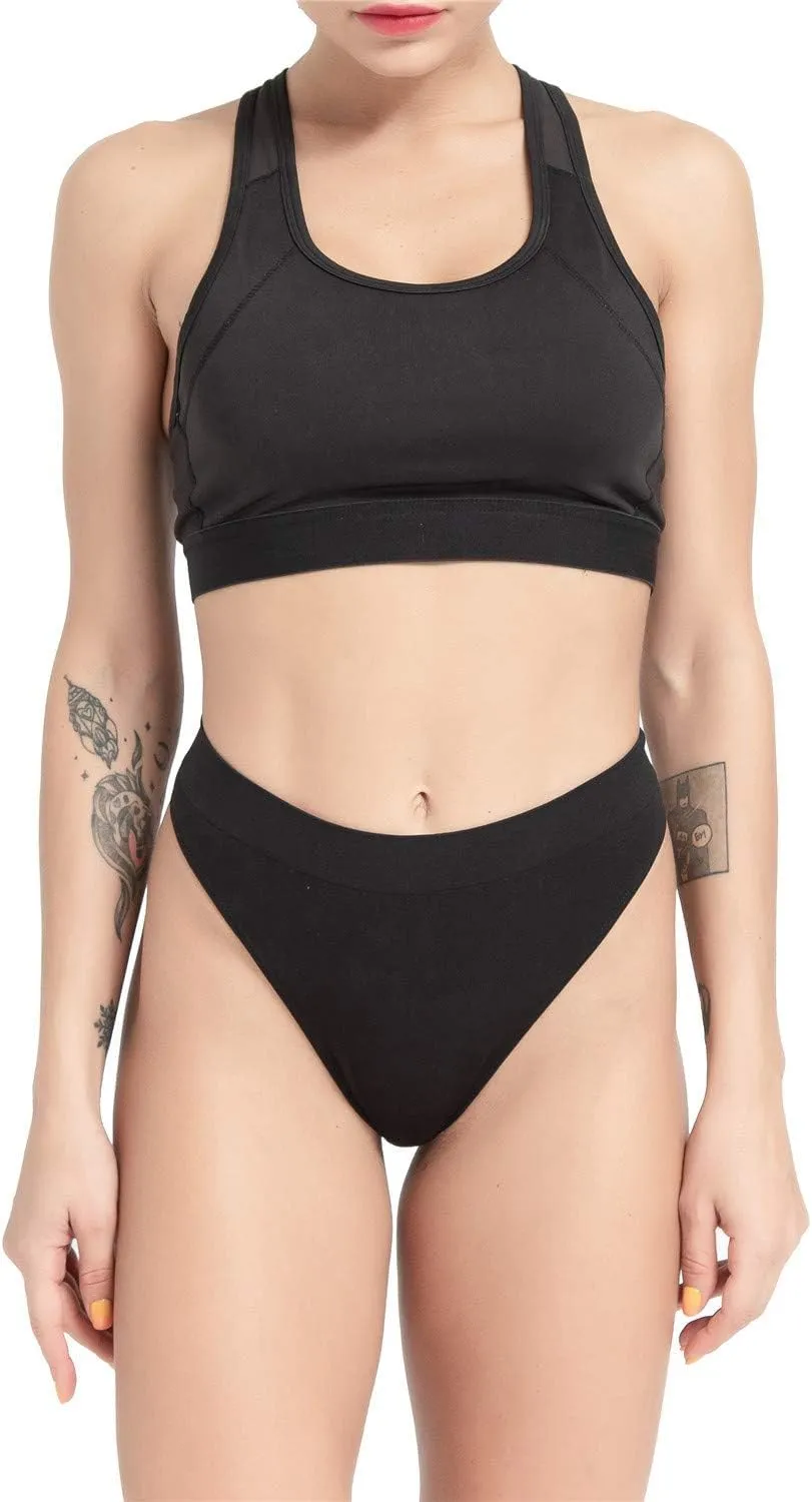 GRANKEE Women's Breathable Seamless Thong Panties No Show Underwear Pack