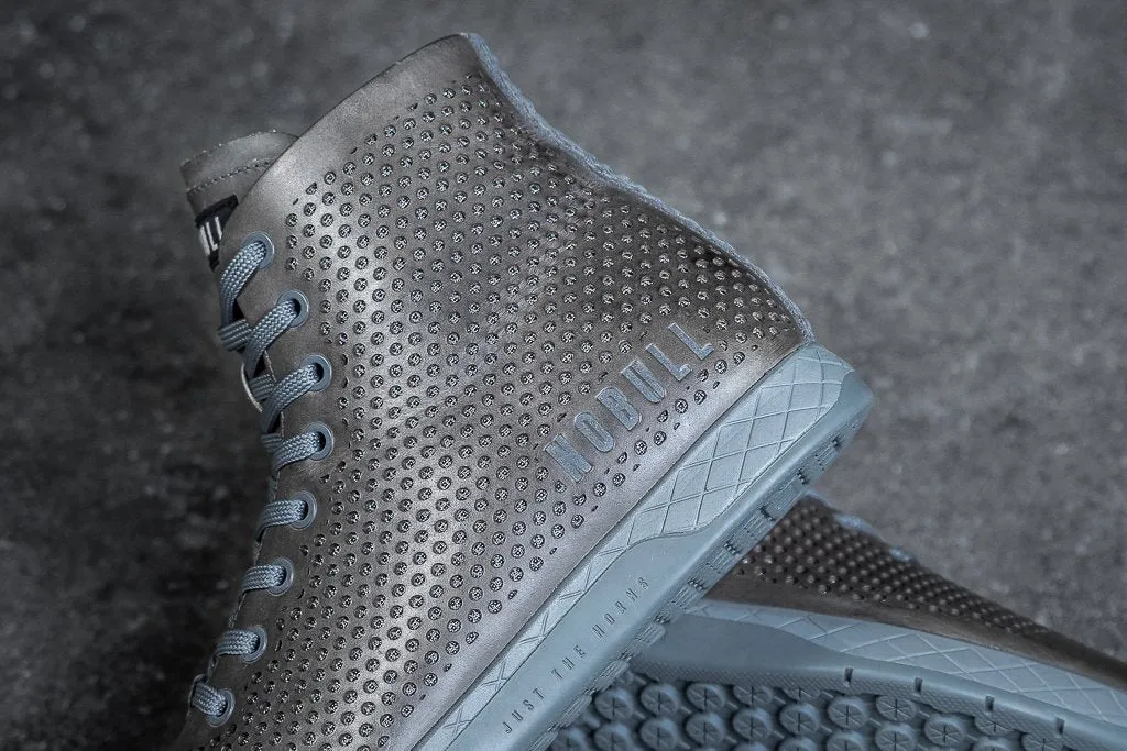 HIGH-TOP NORDIC GREY LEATHER TRAINER (WOMEN'S)