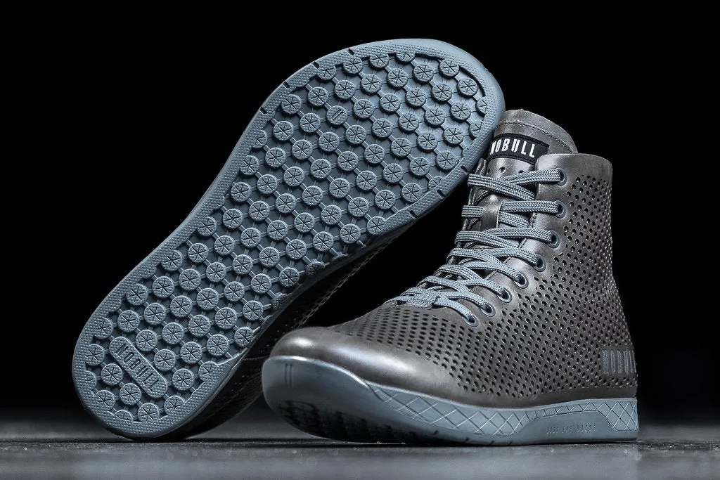 HIGH-TOP NORDIC GREY LEATHER TRAINER (WOMEN'S)
