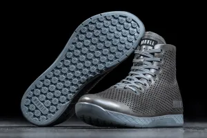 HIGH-TOP NORDIC GREY LEATHER TRAINER (WOMEN'S)