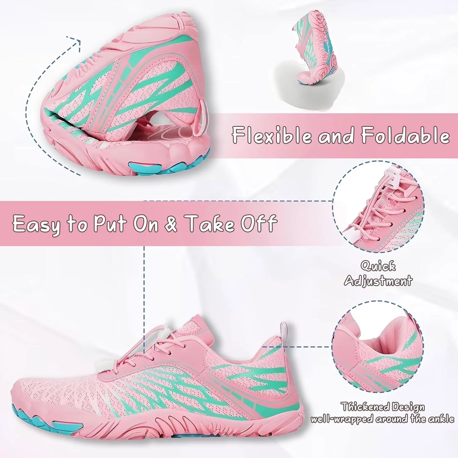 Hiking Barefoot Shoes,Wide Toe Water Shoes,Running Boots Sneakers,Athletic Footwear Trainer for Men/Women Unisex