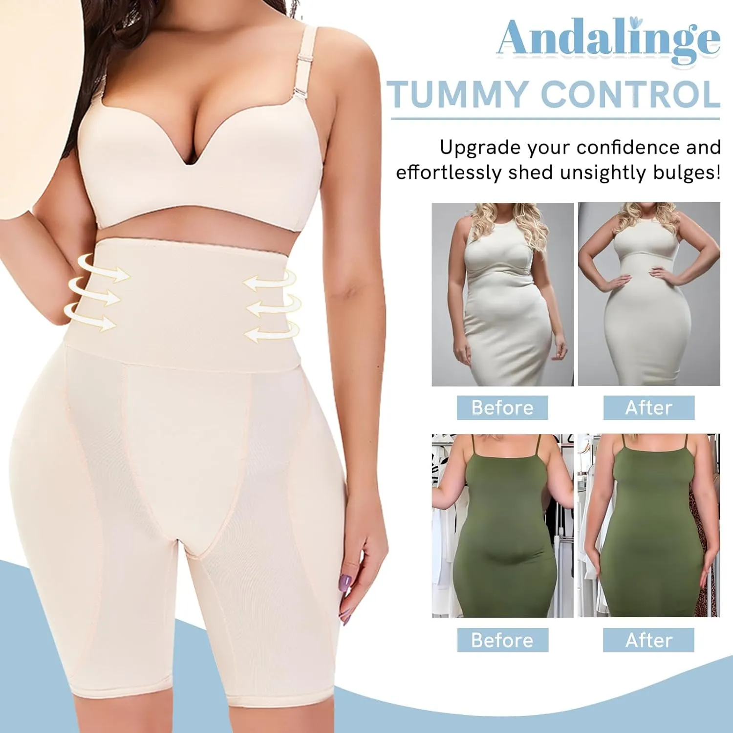 Hip Pads for Women Shapewear Butt Lifter Shaper with Butt Pads Hip Padded Shapewear Enhancer to Make Butt Bigger
