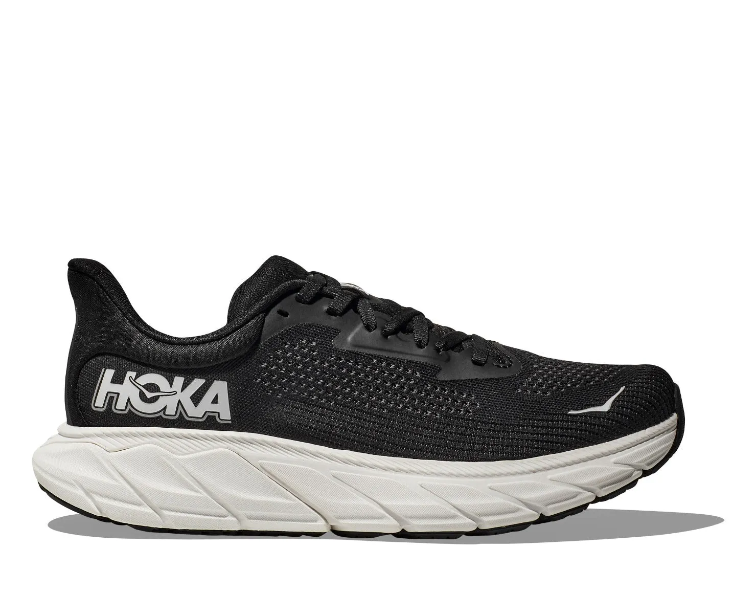 Hoka Black/White Arahi 7 Men's Wide Width Running Shoes 1147870-BWHT