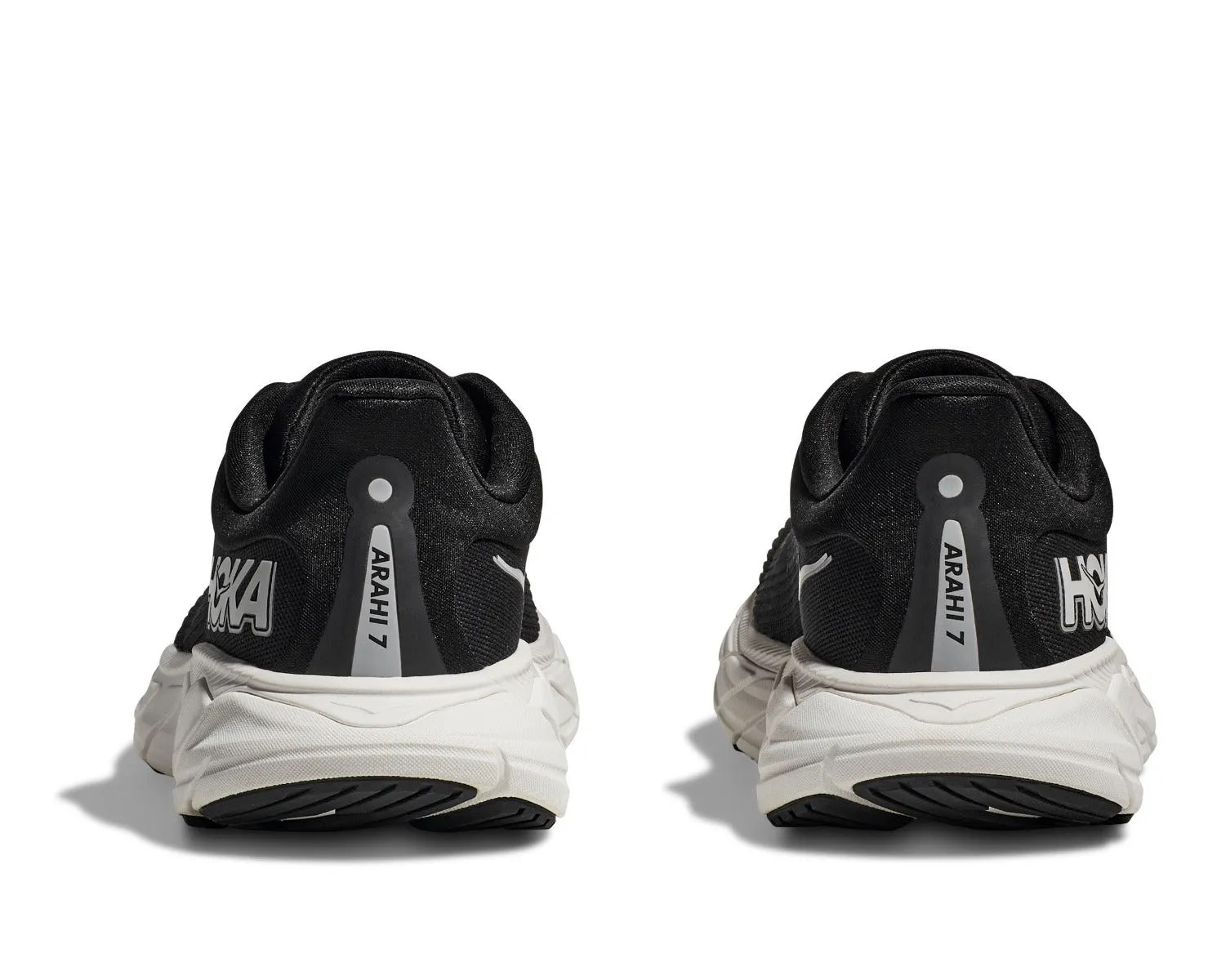 Hoka Black/White Arahi 7 Men's Wide Width Running Shoes 1147870-BWHT