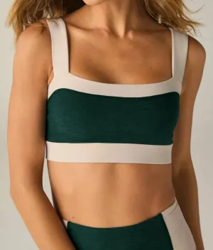 Horizon Colorblock Sports Bra In Dark Spruce