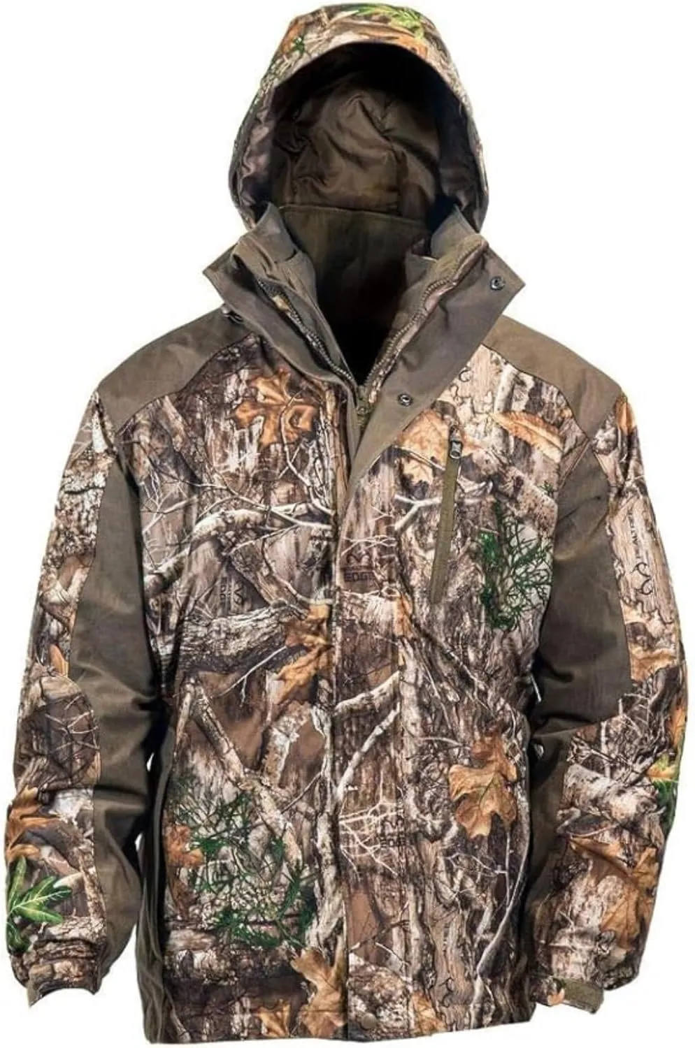 HOT SHOT Men’s 3-in-1 Insulated Camo Hunting Parka, Waterproof Jacket, Versatile Camouflage Hunting Clothes for Men