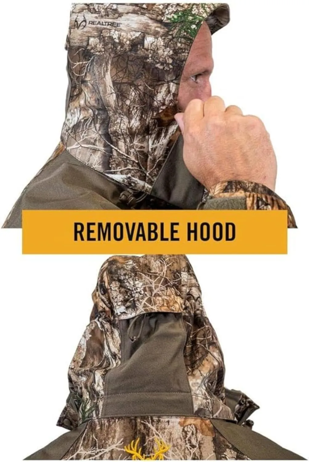 HOT SHOT Men’s 3-in-1 Insulated Camo Hunting Parka, Waterproof Jacket, Versatile Camouflage Hunting Clothes for Men