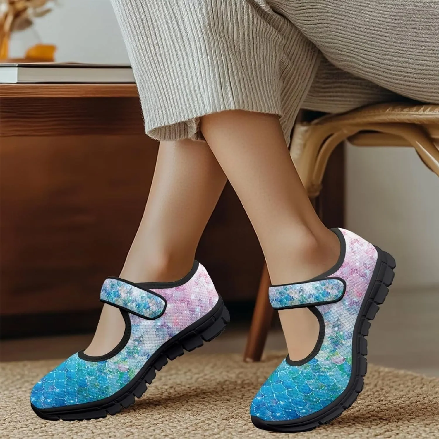 Howilath Heart Love Women's Ballet Flats Round Toe Mary Janes Casual Flats Shoes Ballerina Shoes for Party Wedding Work