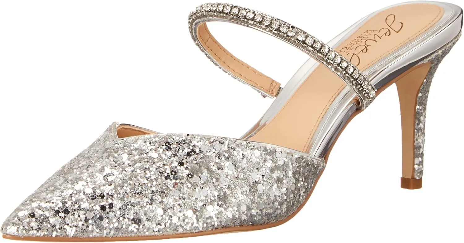 Jewel Badgley Mischka Jan Strappy Pointed Toe Stiletto