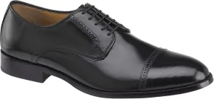 Johnston & Murphy Bradford Dress Cap Toe Oxford Black Brush-Off 8.5 3E
