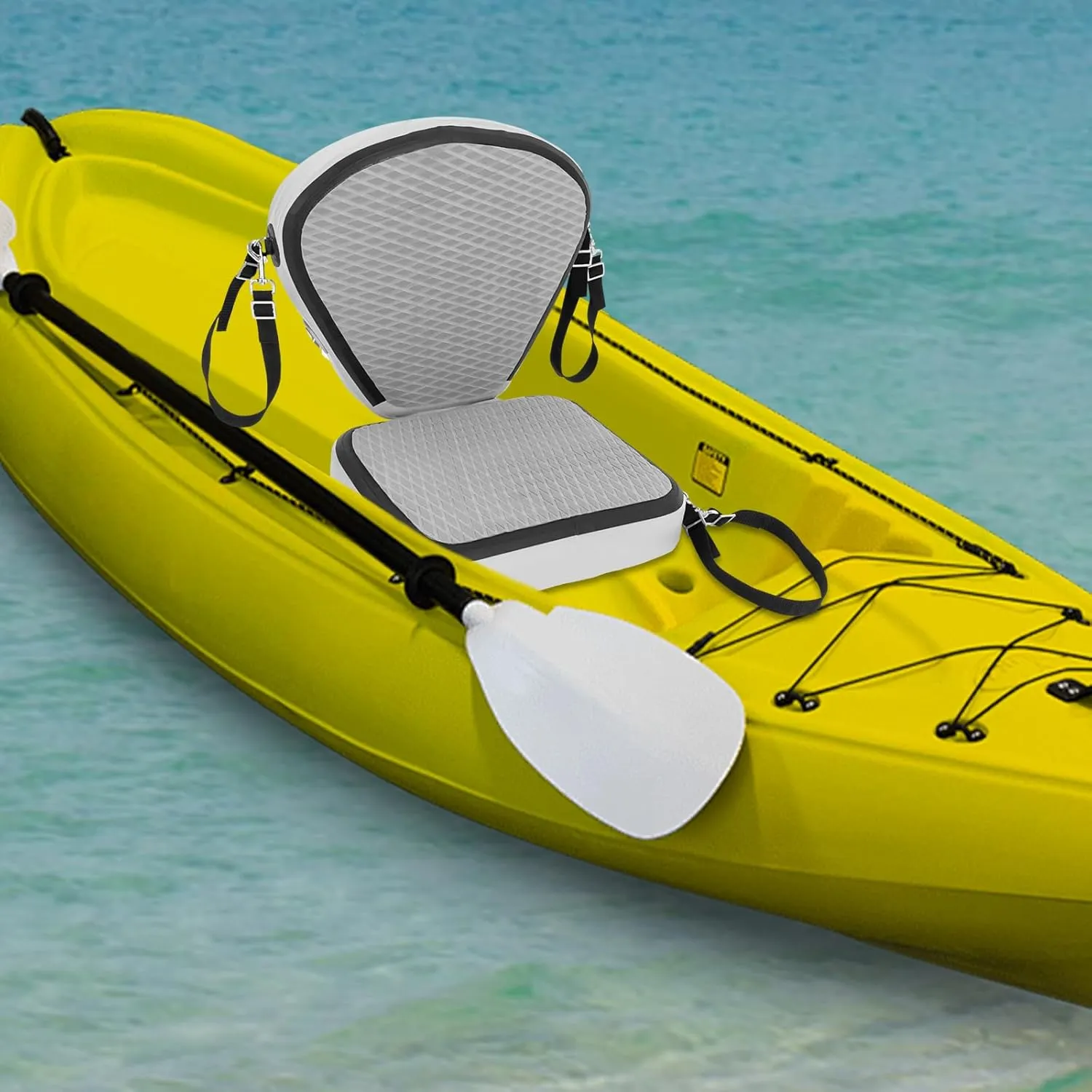 Kayak Seats, Thicken Seat Cushion for Kayak, Padded Kayak Seat, Canoe Seats with Back Support Humanized Design, Kayak Seat Cushion, Universal Seat for Kayaking, Canoeing, Drifting (Grey)