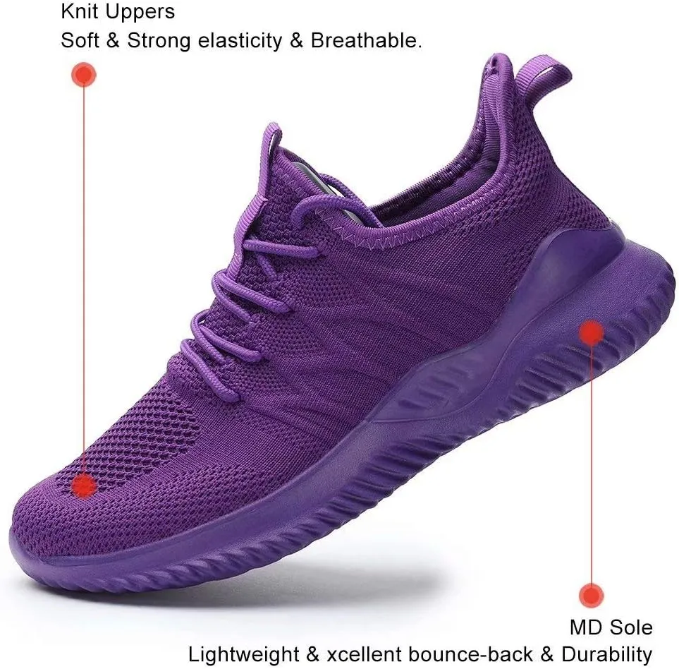 KEEZMZ Womens Ladies Walking Running Shoes Slip On Lightweight Casual Tennis Sneakers Clothes Shoes
