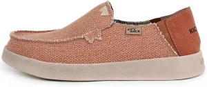 Kickback Barbeach Canvas Mens Slip On Loafers - Lightweight Canvas Slip in Shoes - with Leather Lined Memory Foam Insoles - Mens Casual Slip on Summer Shoes - Machine Washable